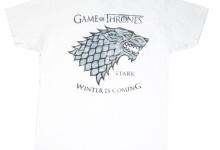 White Wolf – Game Of Thrones T-shirt: Adult Medium – White