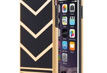 iPhone 6s Case, LOEV Anti-slip Shockproof Armor iPhone 6s Protective Case Ultra Slim Fit Non-slip Grip Rubber Bumper Case Cover for Apple iPhone 6 & iPhone 6s 4.7 inch – Gold Chevron Pattern
