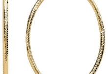 Simply Gold 10kt Yellow Gold 45mm Oval Hoop Earrings