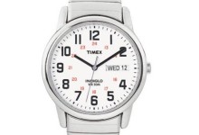 Timex Men’s Easy Reader Watch, Silver-Tone Stainless Steel Expansion Band