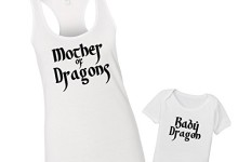 Mother of Dragons Matching Tank Top Shirt Set (Tank Top LG, 0-3M)