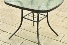 UBRTools 6PCS Patio Garden Set Furniture 4 Folding Chairs Table with Umbrella Gray New