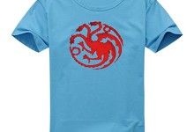 Vintage Style Game Of Thrones House Targaryen Dragon Sigil For Women’s Printed Short Sleeve Tee Tshirt Large Light Blue