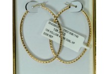 Simply Gold 10kt Yellow Gold 45mm Oval Hoop Earrings 1