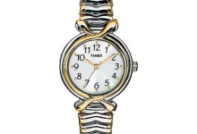 Timex Women’s Pleasant Street Watch, Two-Tone Stainless Steel Expansion Band